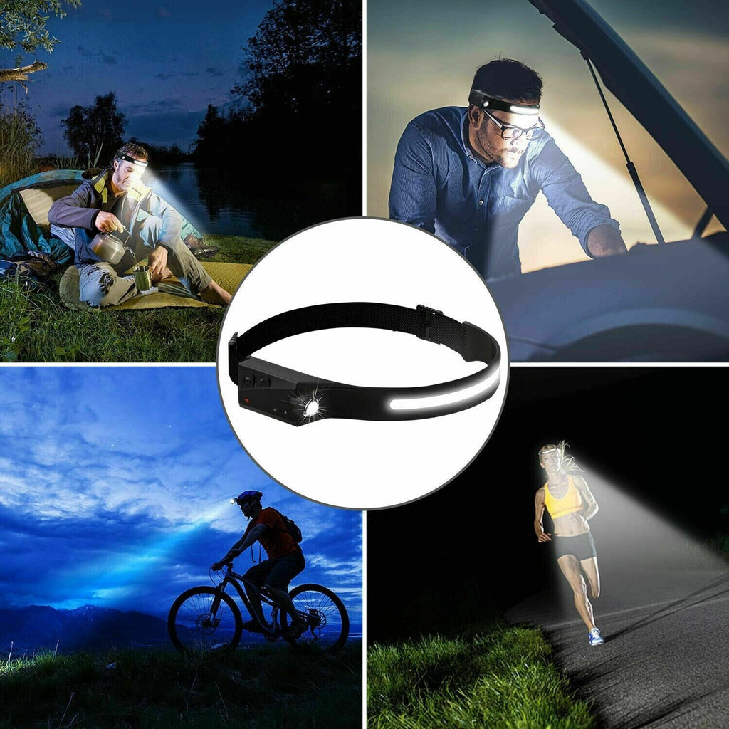 Rechargeable COB LED Headlamp - Motion Sensor Work Light