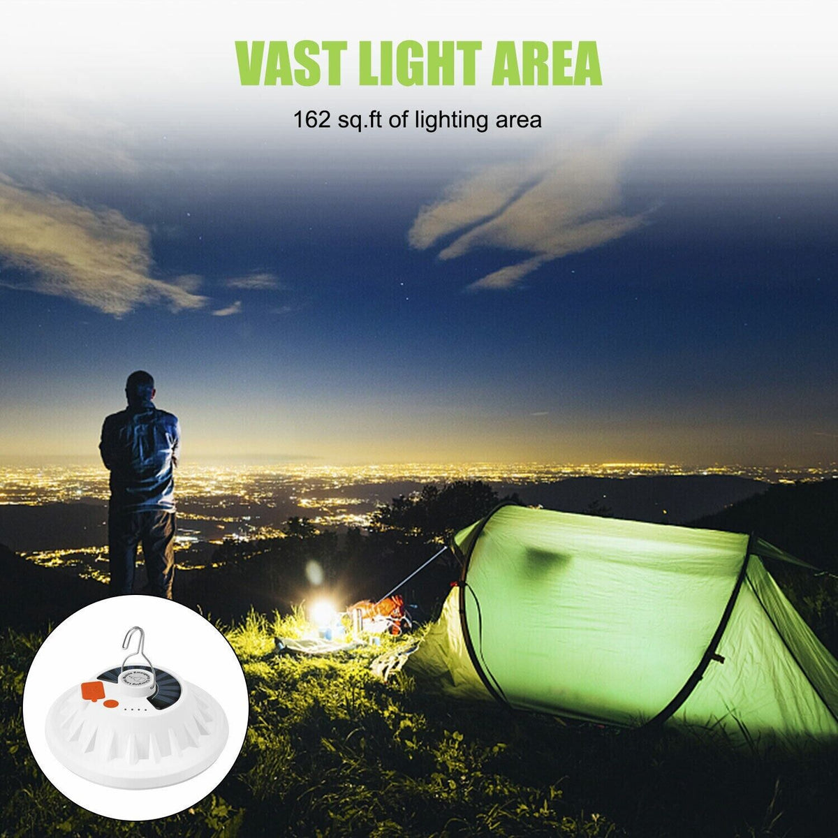 Solar & USB Rechargeable Camping Lantern