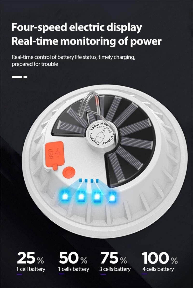 Solar & USB Rechargeable Camping Lantern