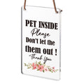 Pet Inside Funny Doorbell Sign