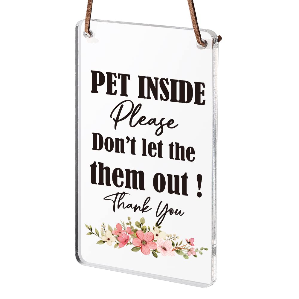 Pet Inside Funny Doorbell Sign