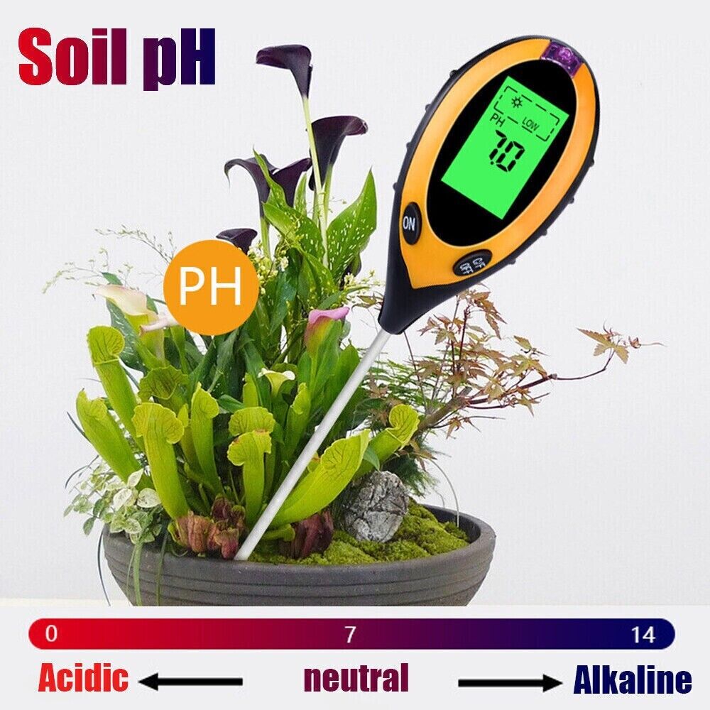 4-in-1 Soil Tester - pH, Moisture, Light & Temperature