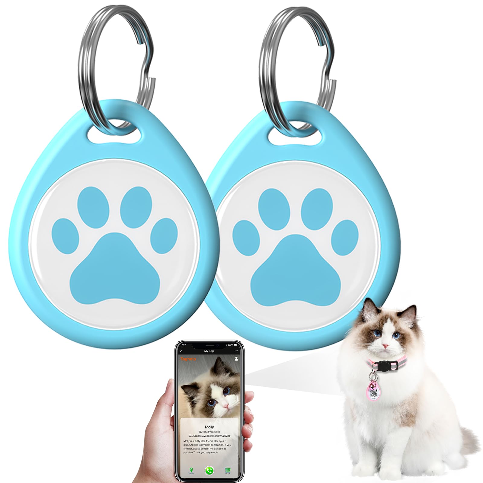 QR Code Pet ID Tag (2-Pack)