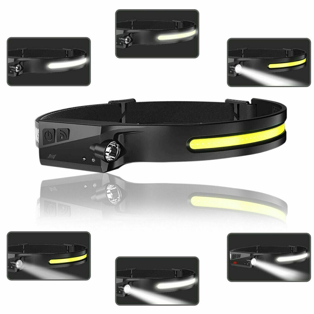 Rechargeable COB LED Headlamp - Motion Sensor Work Light
